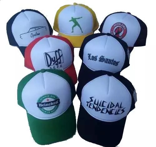 Boné Tela Trucker Aba Curva Personalizado Logotipo Top