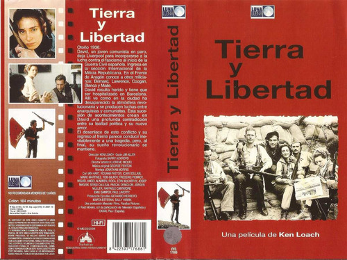Tierra Y Libertad Ken Loach Belico Guerra Civil Española Vhs