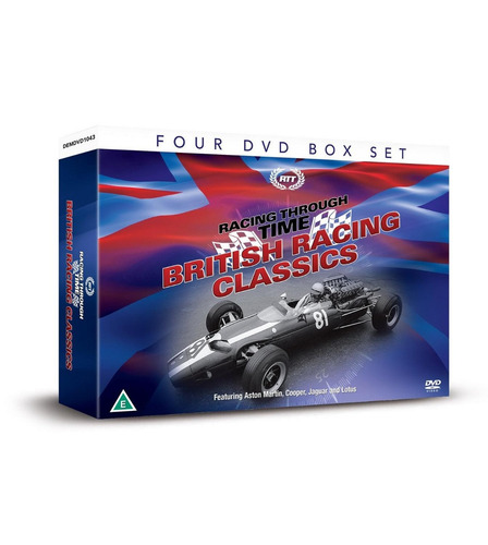 Box 4 Dvds British Racing Classics Fórmula 1 Coleção