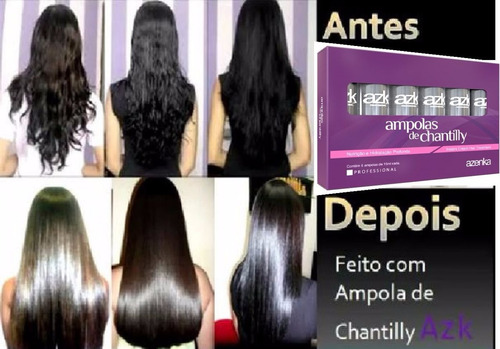 Imagem 3 de 6 de 12 Ampolas De Chantilly Azenka Hidratação Frete Gratis