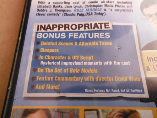 Role Models Region 1 Dvd Movie Unrated Seann William Scott (Usado)