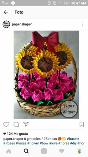 Flores De Origami Figuras De Origami Papiroflexia (Usado)
