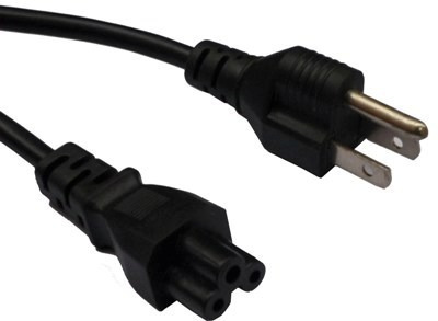 Imagen 3 de 4 de Cable De Poder Tipo Trebol Para Cargador De Laptop Polariza