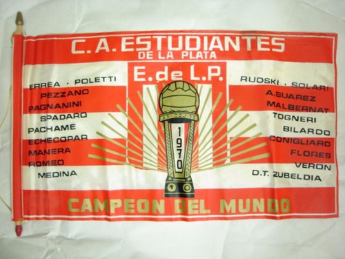 Bandera Estudiantes Campeon Del Mundo 1970 No Se Vendio