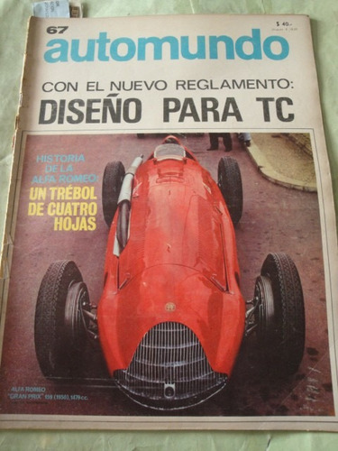 Automundo 67 Alfa Romeo Formula 3 Renault 8 Mecanica Naciona