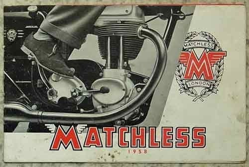 Carteles Antiguo Chapa Gruesa 60x40cm Moto Matchless Mot-138