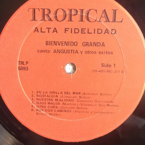 Lp - Bienvenido Granda - Canta Angustia