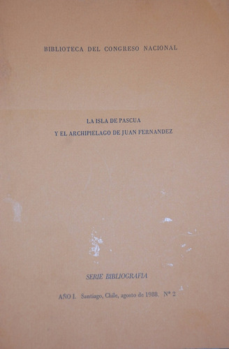 Isla Pascua Juan Fernandez Bibliografia 1988