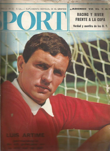 Revista / Sport / Nº 31 / Año 1967 / Tapa Luis Artime /