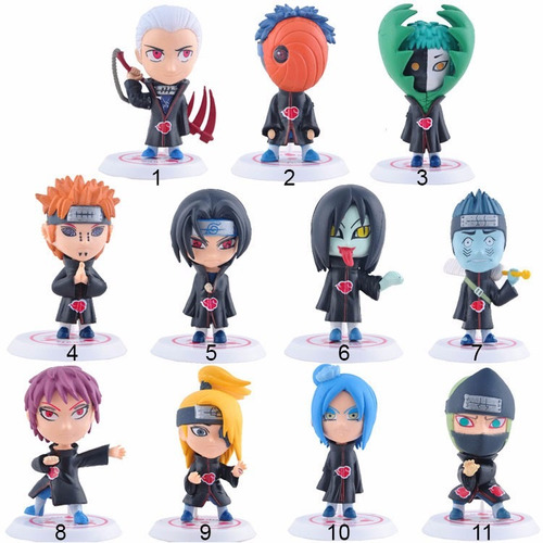 Bonecos Akatsuki Naruto Itachi Chibi Mini Pronta Entrega