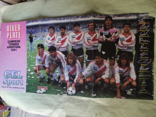 Lamina River Plate Campeon Apertura 1991