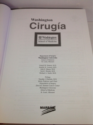 Washington Cirugía, Gerard M. Doherty (Usado)