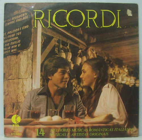 Lp Ricordi - 14 Melhores Músicas Italianas - 1979 - K-tel