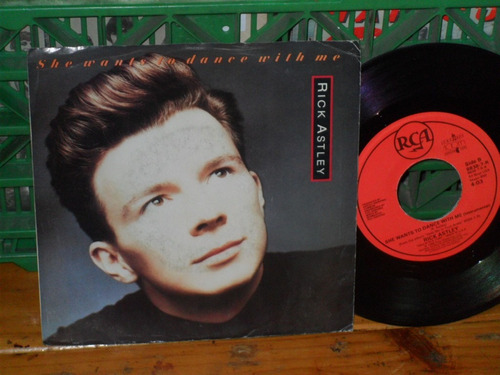 Rick Astley She Wants Dance With Me 1988 Simple 7 Vinilo Usa
