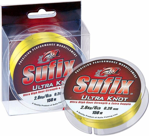 Nylon De Pesca Sufix Ultra Knot 0.25mm X 100mts Color Amaril