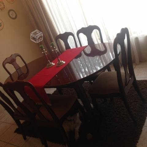 Lindo Comedor Con 6 Sillas Plegable Redondo U Ovalado