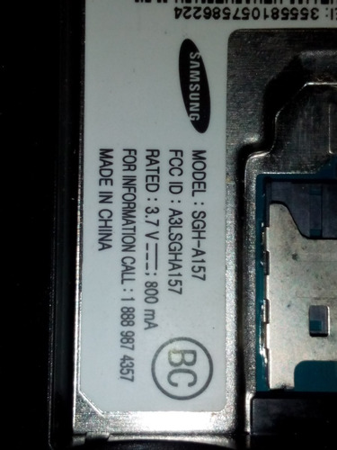 Celular Samsung Sgh-a157 At&t (se Puede Liberar Con Telcel)