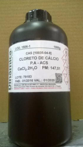 Cloreto Cálcio 1 Kg + Magnésio Pa 1kg +hidróxido Cálcio 1kg