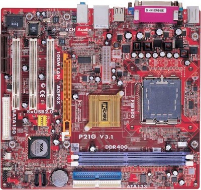 Placa-mãe 775 Pc-chips P21g Ddr1 Agp S/v/r Nova Sem Uso