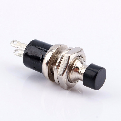 Imagen 4 de 4 de Mini Pulsador Normal Abierto Metal 1a 250v Rojo O Negro X5un