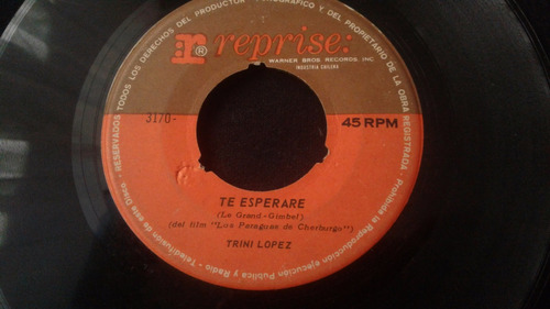 Vinilo Single Trini Lopez  Te Esperare