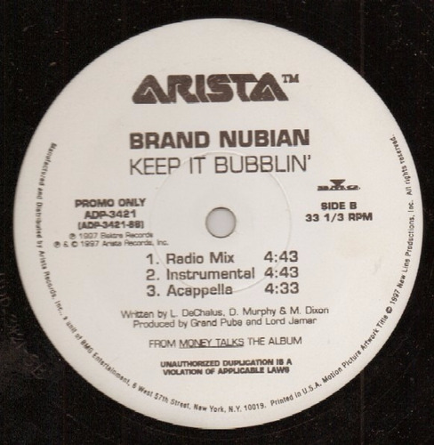 Angie Stone And Devox / B.nubian - Everyday / Keep It Bubbln (Usado)