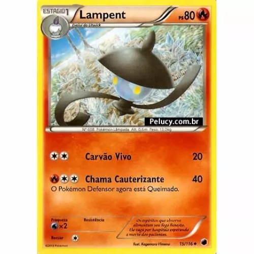 Lampent - Pokémon Fogo Incomum - 15/116 - Pokemon Card Game