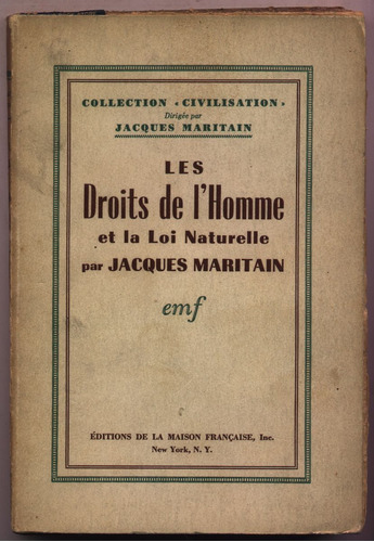 Les Droits De L´homme. Jacques Maritain (en Francés)