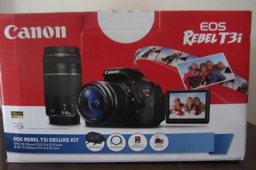 Canon Rebel T3i Kit Luxo 2 Lentes + Bolsa+cartao+ Dvd+hdmi