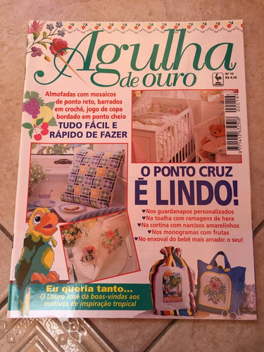 Revista Agulha De Ouro 19 Ponto Cruz Almofadas Bebê N862