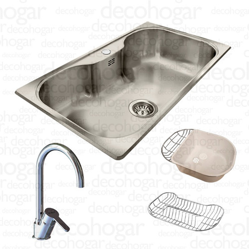 Bacha Cocina Johnson Luxor Si85 + 2 Acc Y Griferia Cjn3085