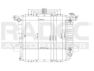 Radiador Ford Ranger 1995-1996-1997 L4 2.3 Lts Automatico