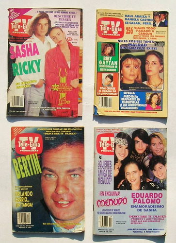 Set De 4 Revistas Tele Guia, Revistas Mexicanas 1991