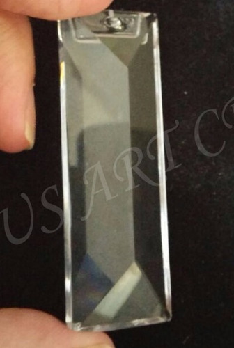 Imagem 3 de 6 de 10 Cristais Asfour Retângulo 1 Furo 6,3 Cm Para Lustres