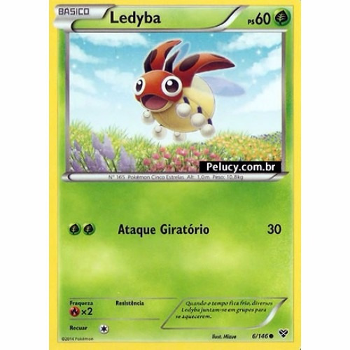 Ledyba - Pokémon Planta Comum - 6/146 - Pokemon Card Game