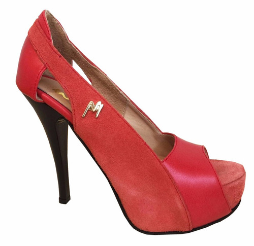 Stiletto De Cuero  Marcel Calzados (cod.14222) Rojo.