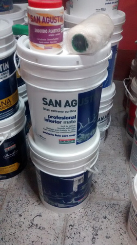 Imagen 5 de 6 de Combo Pintura San Agustin Latex 20 Lt + Enduido + Rodil