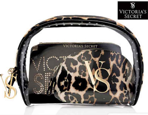 Set 3 Bolsas Cosmeticos Victoria's Secret Leopardo Padrismas