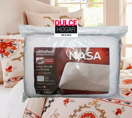 Imagen 5 de 6 de Almohada Inteligente Viscoelastica Nasa Alto 14 Cm Lavable