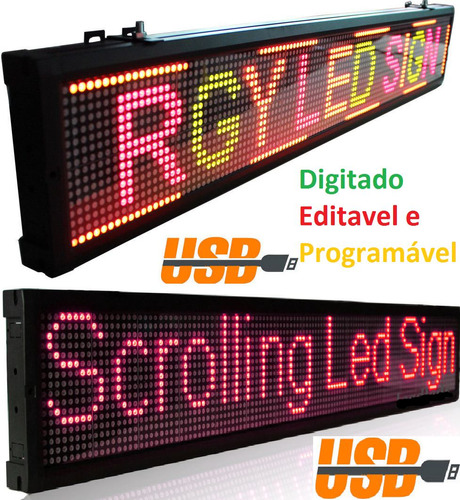 Letreiro Luminoso Placa Painel Led Digital