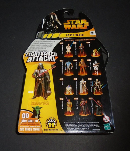 Darth Vader Lightsaber Attack Star Wars Figura 3.75 Vintage (Usado)