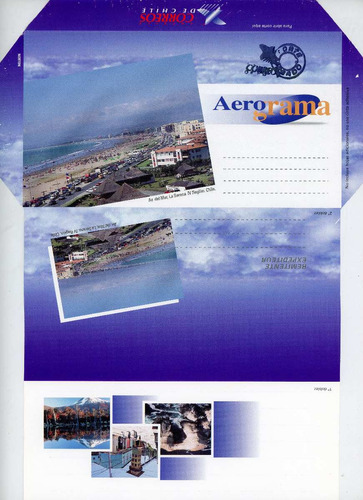 Filatelia Chilena, Aerogramas De Chile, A. Del Mar La Serena