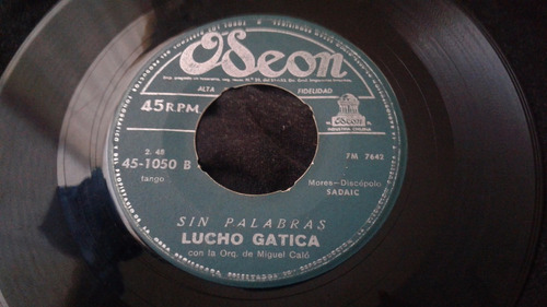 Single Lucho Gatica Percal Sin Palabras (Usado)