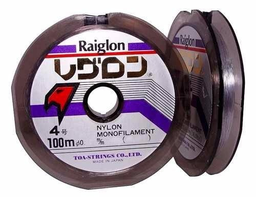 Nylon Tanza Raiglon 0,26mm X 100m Made In Japan Gris