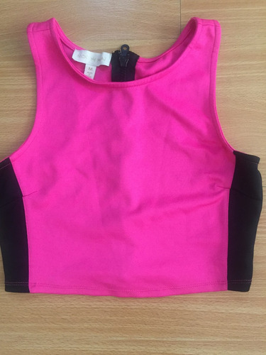 Top Deportivo Nikki Miaj Fuxia Negro Talla M Traido De Usa