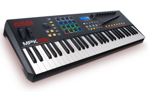 Teclado Controlador Akai Mpk261 Teclas Pesadas Pads Usb Midi