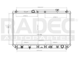 Radiador Toyota Camry 1997-1998-1999 L4 2.2 Lts Automatico