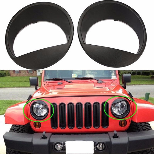 Par Cubre Faros Angry Jeep Wrangler Jk Sahara 2007 - 2018