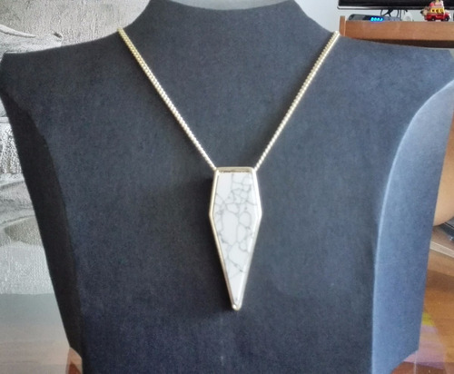 Collar  Mujer De Moda Piedra Marmol Geométrica