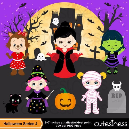 Kit Imprimible Halloween Imagenes Clipart Cod 11